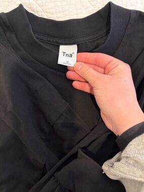 TNA Black Crewneck Tee with Brand Tag